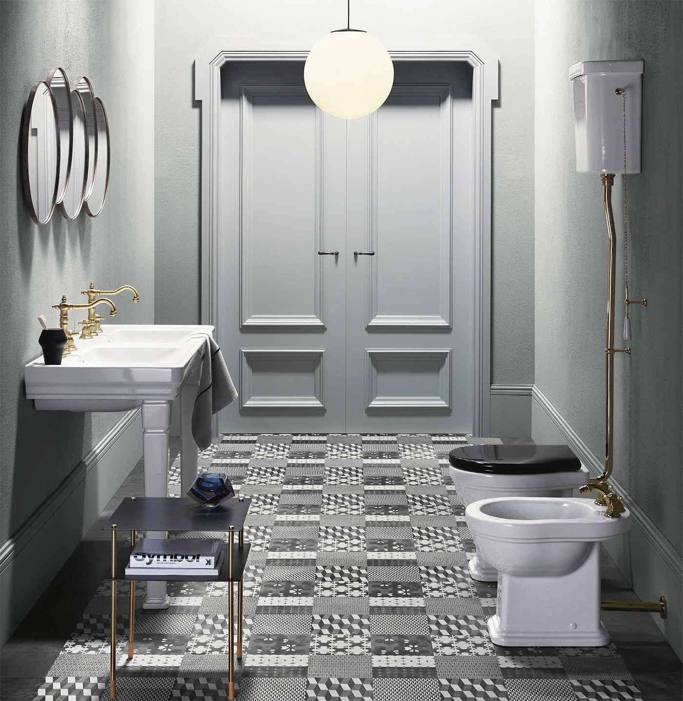 Смывной механизм с высокой трубой для бачка унитаза GSI SPARES BOCR Хром