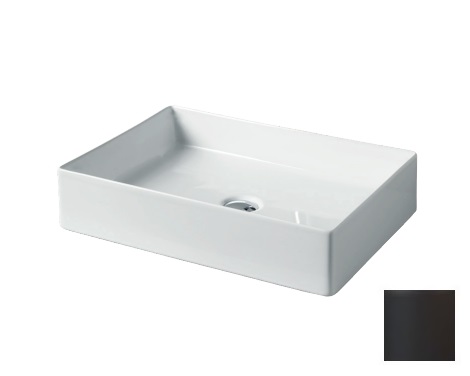Раковина накладная ARTCERAM SCALINO SCL002 17 00 550 мм х 380 мм, без отверстия под смеситель, без перелива, чёрный матовый