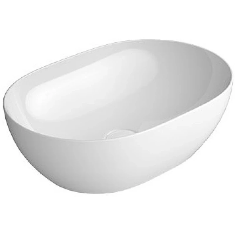 Раковина-чаша накладная GSI PURA 886011 500 мм х 350 мм, без отверстия под смеситель, без перелива, белый глянцевый