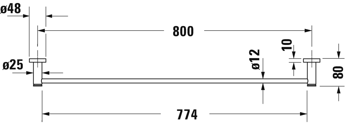 Держатель для полотенца Duravit D-Code 0099231000  хром