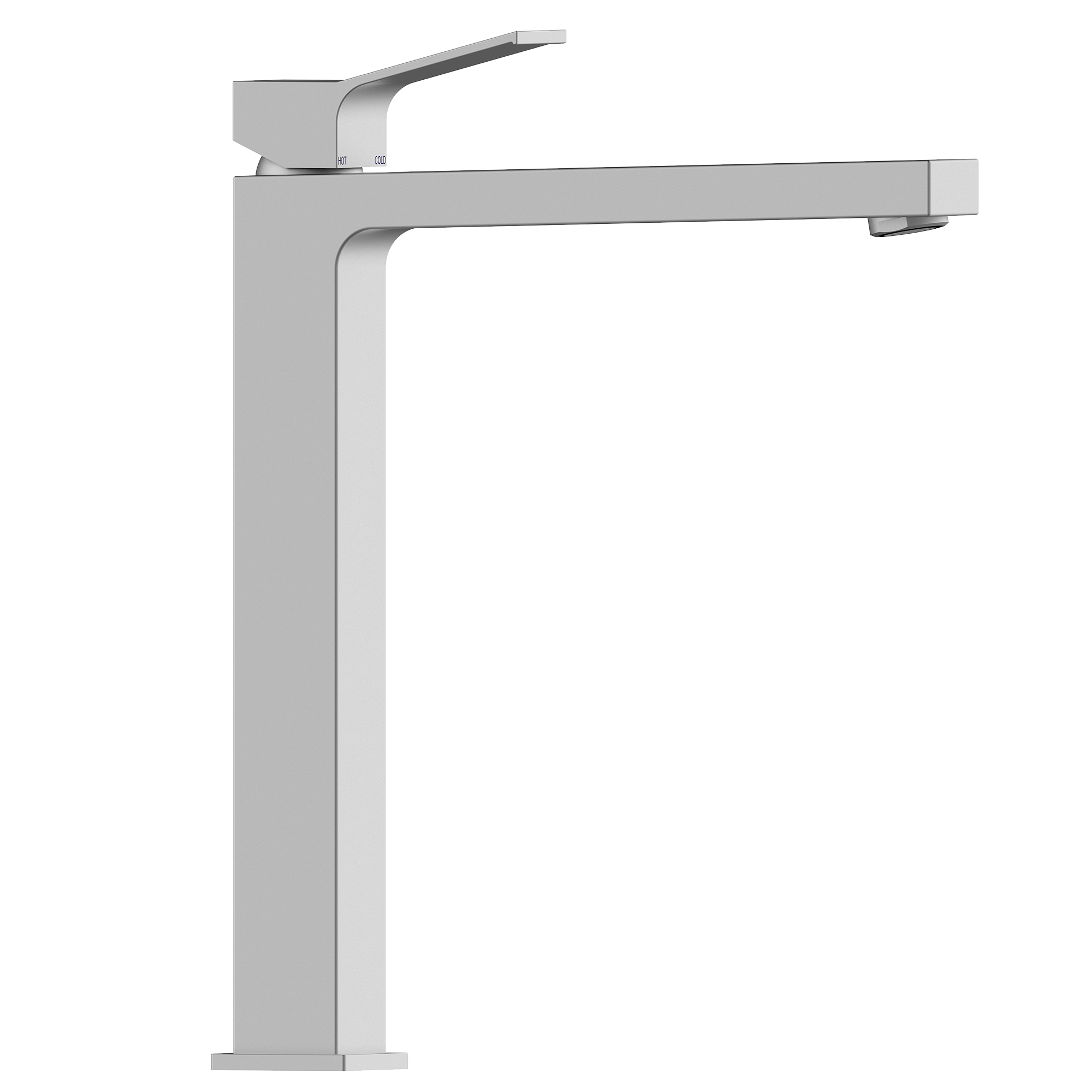 Высокий однорычажный смеситель для раковины BOSSINI AKI Z00709.094 c донным клапаном, цвет Шлифованный никель