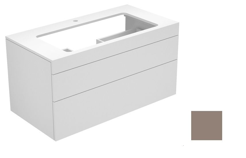 Тумба под умывальник Keuco Edition 400  31582 370100 корпус/фасад структурный лак трюфель
