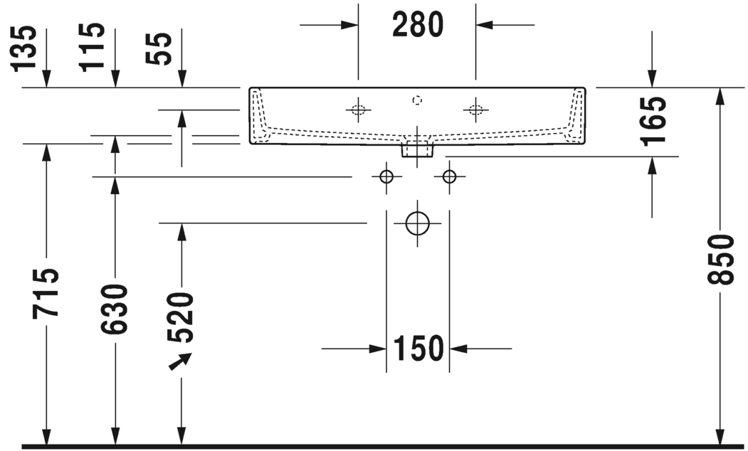 Раковина подвесная Duravit Vero Air 2350800000 80х47см