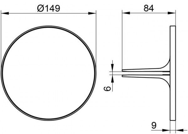 Зеркало косметическое KEUCO Royal Modular 2.0 800900000000200 для зеркального шкафа, тёмно-серое
