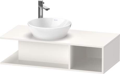 DURAVIT (D-Neo) Тумба подвесная 1000 x 480 мм, с консолью, с открытой полкой справа, цвет белый глянцевый