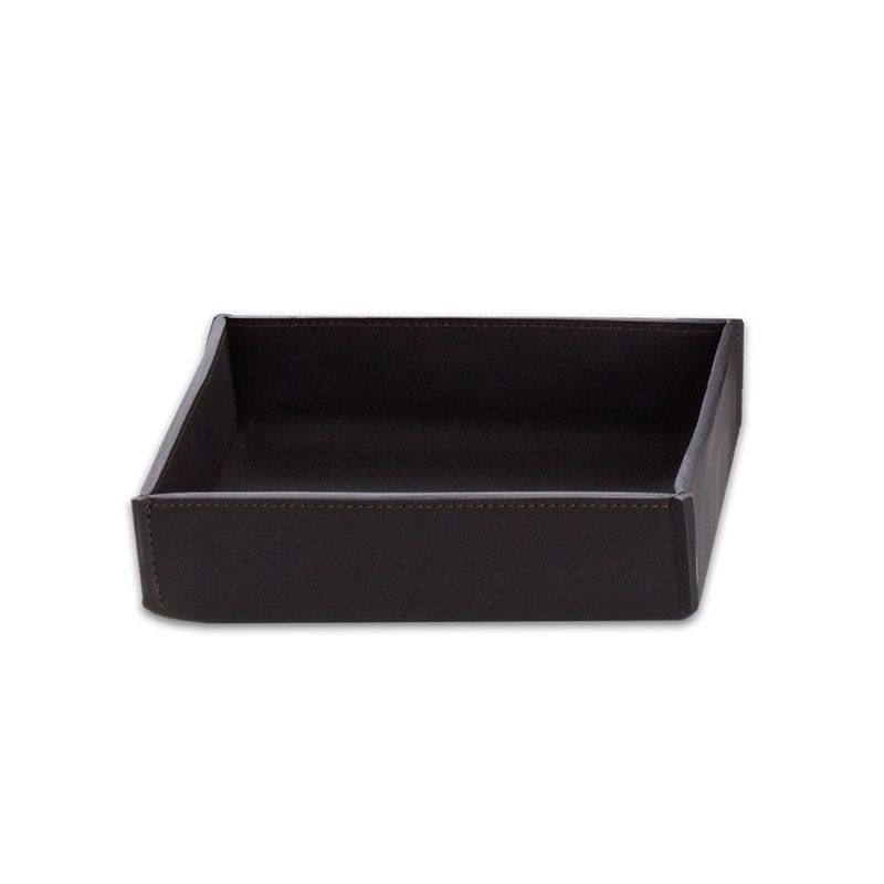 Лоток для мелочей, натуральная кожа DECOR WALTHER (NAPPA TAB S)  0938390   5,5 X 17 X 17 см, цвет черно-коричневый (BLACK BROWN)