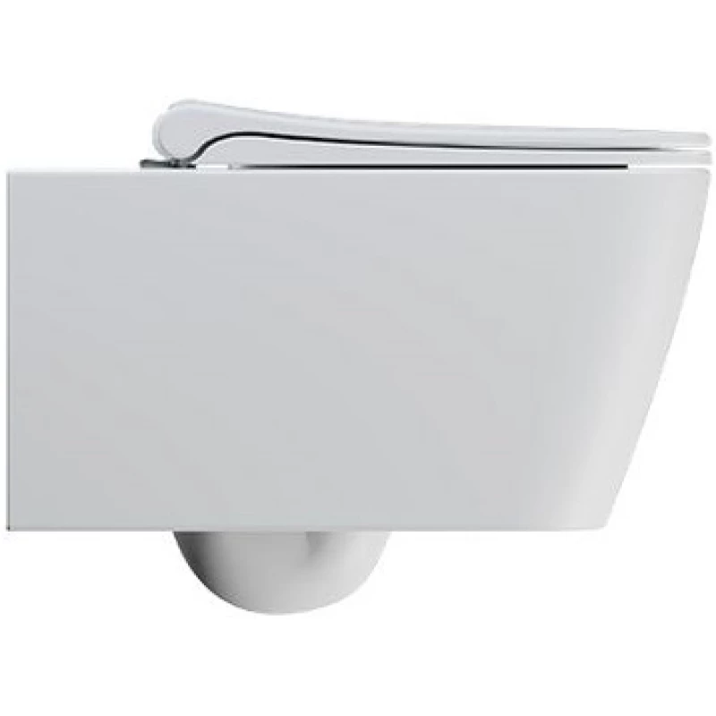 Унитаз подвесной безободковый GSI NUBES 9615FR509 550 мм х 350 мм, с креплением, Белый матовый (старый артикул 961509 / 9615FR209)