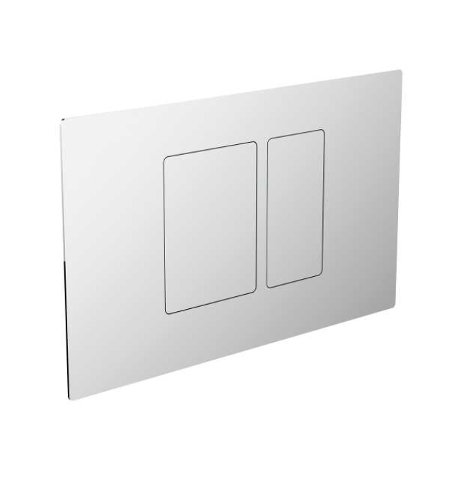 Клавиша смыва из нержавеющей стали AISI304 BOSSINI Quadro Line V50013.030 2 режима, цвет Хром