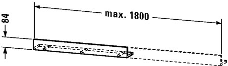 Полочка подвесная Duravit DuraStyle DS791105252 (800)* европейский дуб