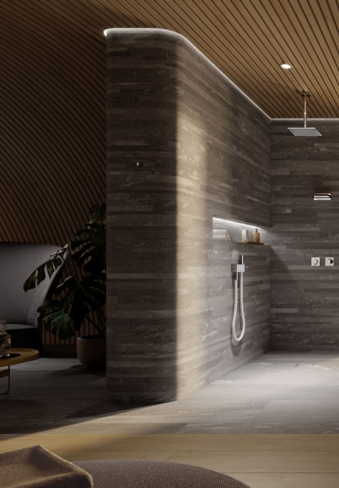 Смеситель однорычажный для душа KEUCO SOLO 59552 010202 с выводом для шланга, с квадратной розеткой, хром