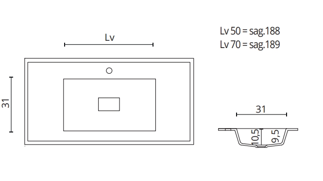 Раковина со столешницей BMT COVER IKON 870 811 124 01.4 DK   1240х22х502 мм, с отверстием под смеситель, с бортиком, цвет белый матовый