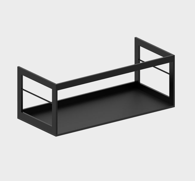 Подвесная металлическая консоль с полкой для раковины GSI STRUTTURA MSP10228 цвет Чёрный матовый