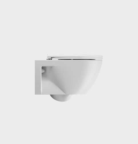 Унитаз подвесной GSI PURA ECO 880709 350 мм х 550 мм, Swirlflush, с открытым креплением, цвет Белый матовый