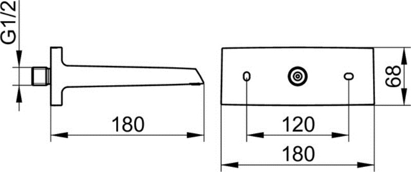 Каскадный излив для душа Keuco 59982 010000 хром