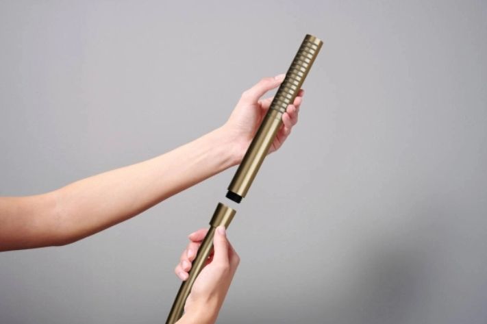 Ручной душ -"палочка" HANSGROHE Pulsify S 24126140 100 1jet, EcoSmart+, Шлифованная бронза