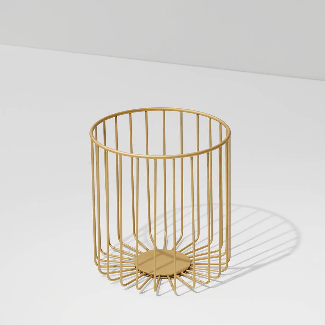 Корзина для полотенец/белья  DECOR WALTHER  DW 220    0859282    26 X Ø 24 см, золото матовое Gold Matt