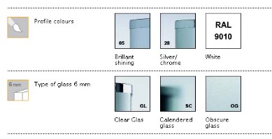 АКЦИЯ Дверь в нишу Provex Elegance/Vario 0005 NE 28 GL N 1000 мм х 1975 мм, матовый алюминий/стекло прозрачное