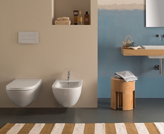 Унитаз подвесной GLOBO STOCKHOLM LAS03BI 370 мм х 510 мм, с креплением, белый глянцевый