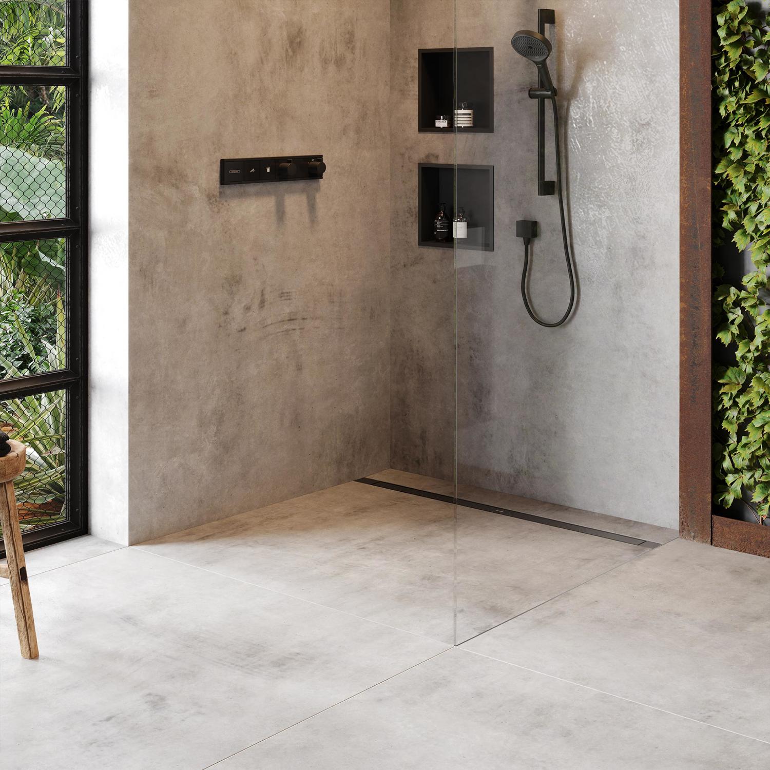 Внешняя часть трапа для душа HANSGROHE RainDrain Match Plus 56217700 1000 мм, с регулировкой по высоте, цвет Белый матовый