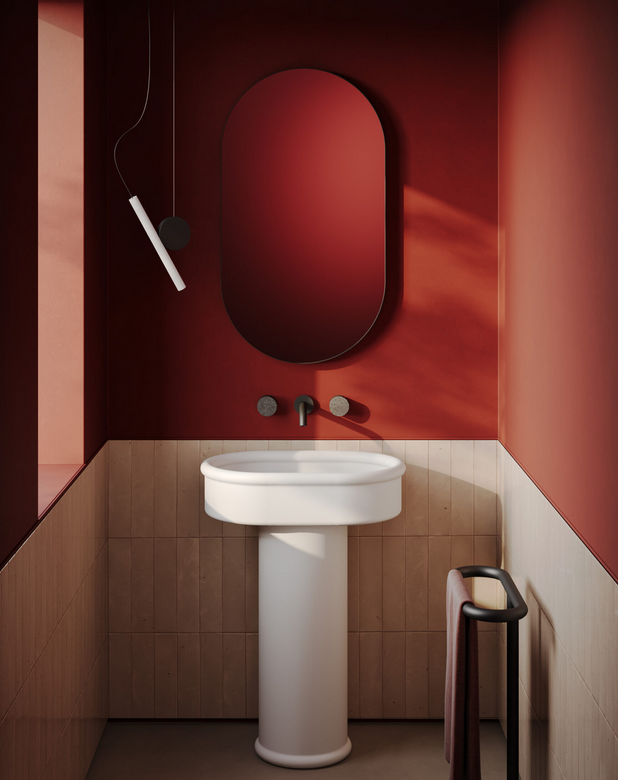 Пьедестал для раковины ARTCERAM Brera BRC001 01 00 700 мм, цвет Белый глянцевый