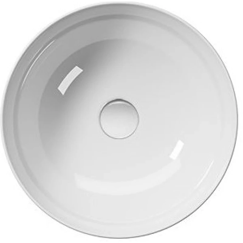 Раковина-чаша накладная круглая GSI PURA 885111 420 мм х 420 мм, без отверстия под смеситель, без перелива, белый глянцевый