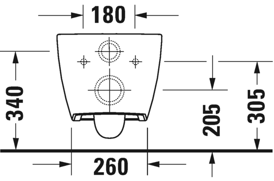 Подвесной унитаз Duravit  Viu  2573090000  48 см  безободковый 