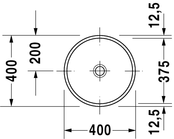 Раковина встраиваемая снизу  Duravit Architec 0319370000 40х40 см