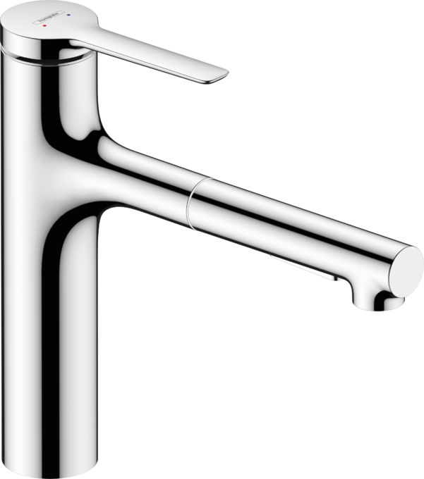 Смеситель однорычажный для кухни с вытяжным душем HANSGROHE ZESIS M33 2 JET 74804000 160 мм, с sBox lite, хром