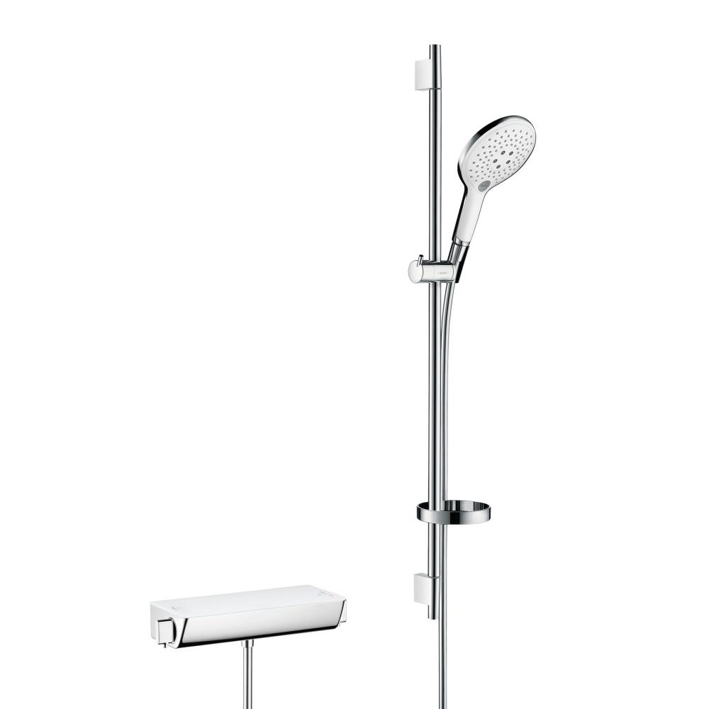 Душевой гарнитур с термостатом Hansgrohe Raindance Select 150 Combi 27037400 Белый/Хром (изделие снято с производства)