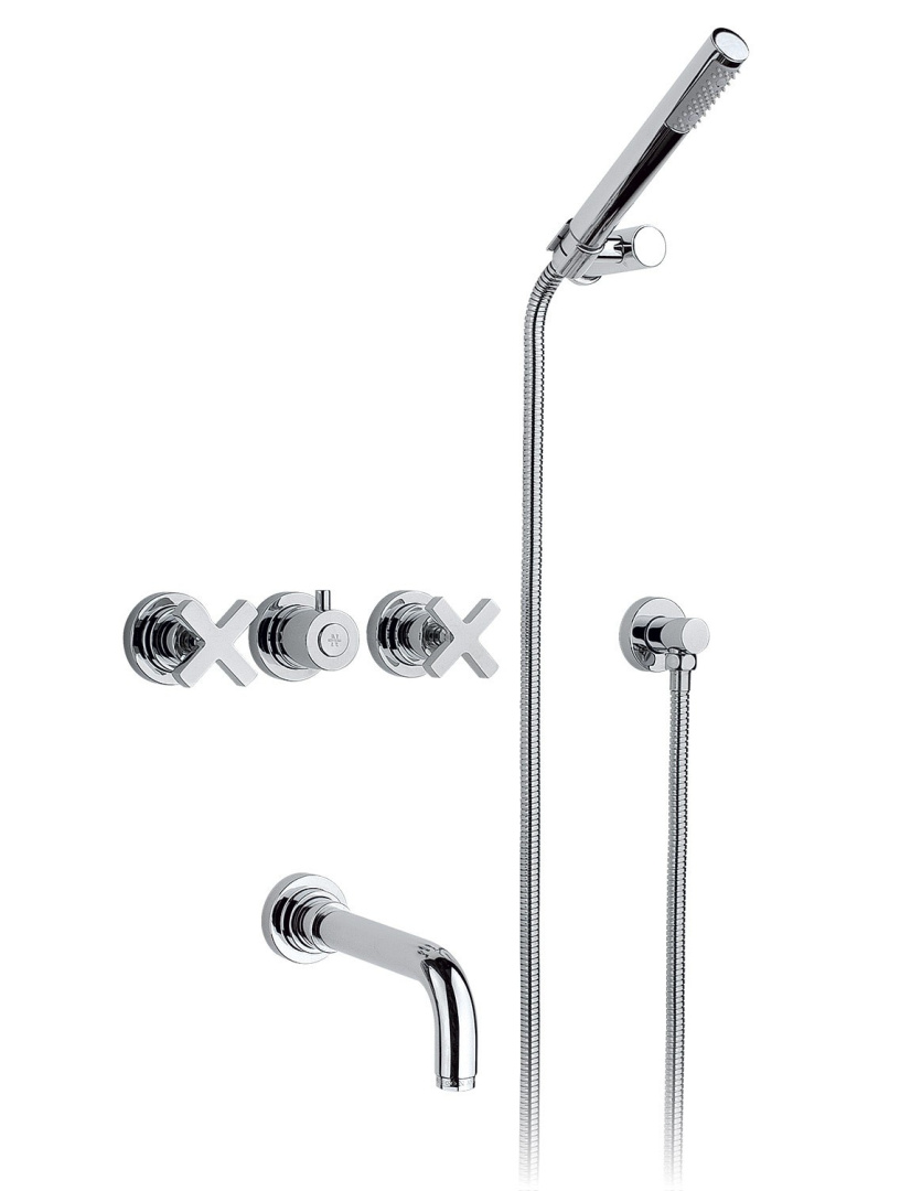 Смеситель для душа NICOLAZZI MONTE CROCE 2203CR27 с ручным душем и шлангом, хром