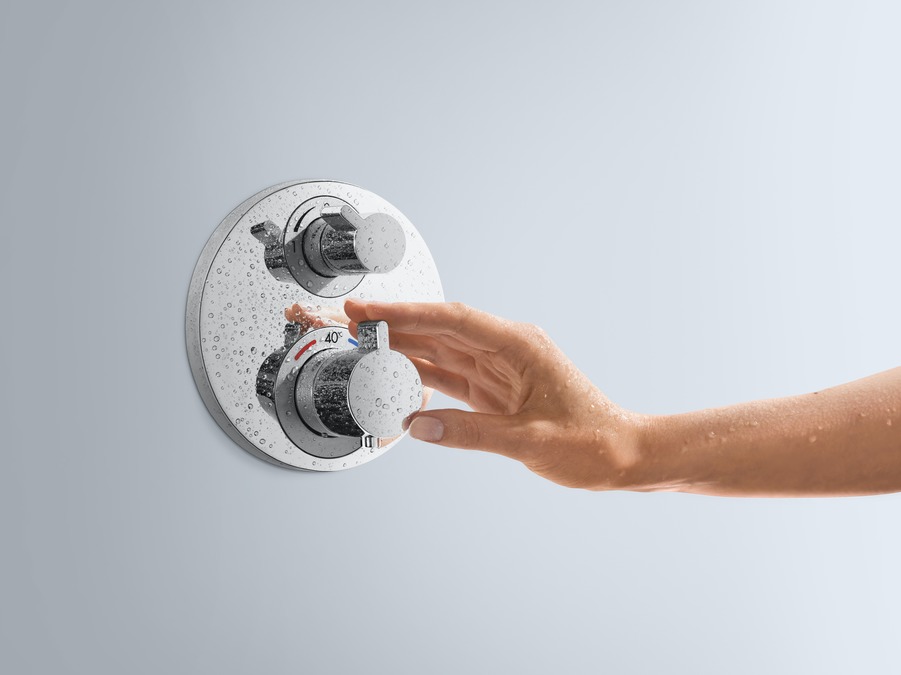 Смеситель для душа с термостатом Hansgrohe Ecostat S 15757000 хром