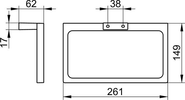 Кольцо для полотенца KEUCO EDITION 11 11121 130000 Чёрный шлифованный хром