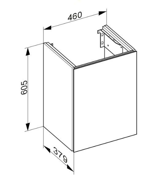 Тумба под умывальник Keuco Plan 32922 300001 корпус ламинированный матовый белый, фасад стекло белый глянцевый