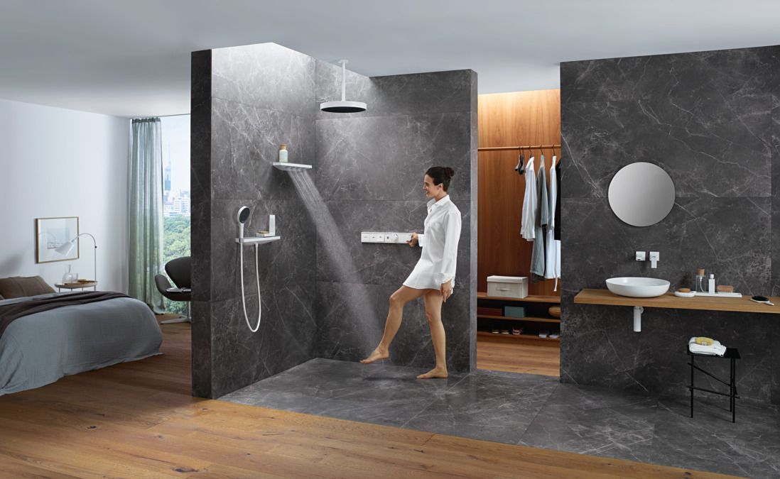 Шланговое подсоединение Hansgrohe FixFit Porter 500 Rainfinity 26843700 левое белый матовый