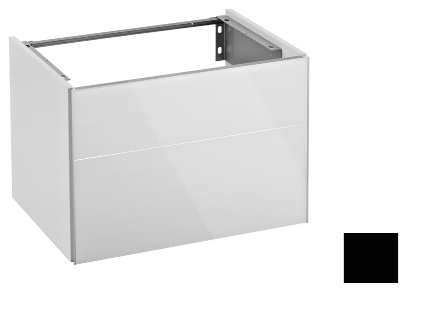 Тумба под умывальник Keuco Royal Reflex  34050 570000 корпус матовый лак/фасад стекло черный