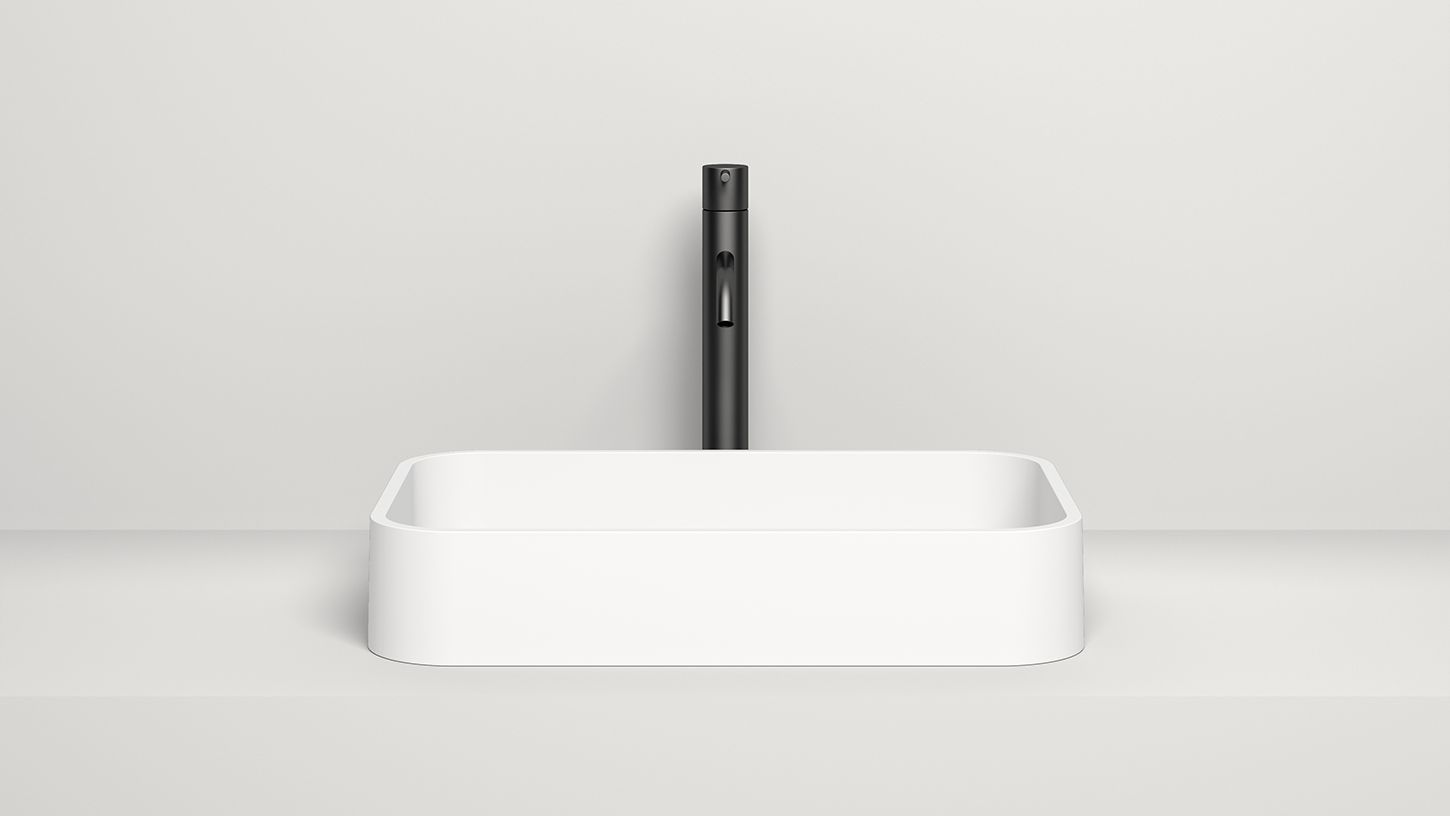 Раковина накладная прямоугольная SALINI CALLISTA 01 1101104G 345х545х150мм, S-Sense , без донного клапана, цвет Белый глянцевый