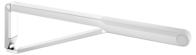 Складной поручень для установки справа и слева KEUCO AXESS 35003 170851 850 мм, цвет Алюминий серебристый анодированный/Белый