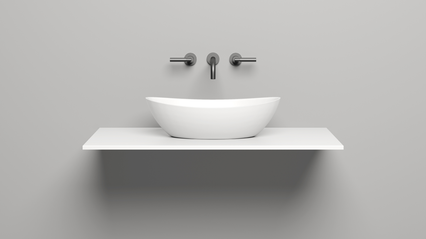 Столешница прямоугольная SALINI COSTA 200122M 1000х500х15мм, S-Stone, цвет Белый матовый