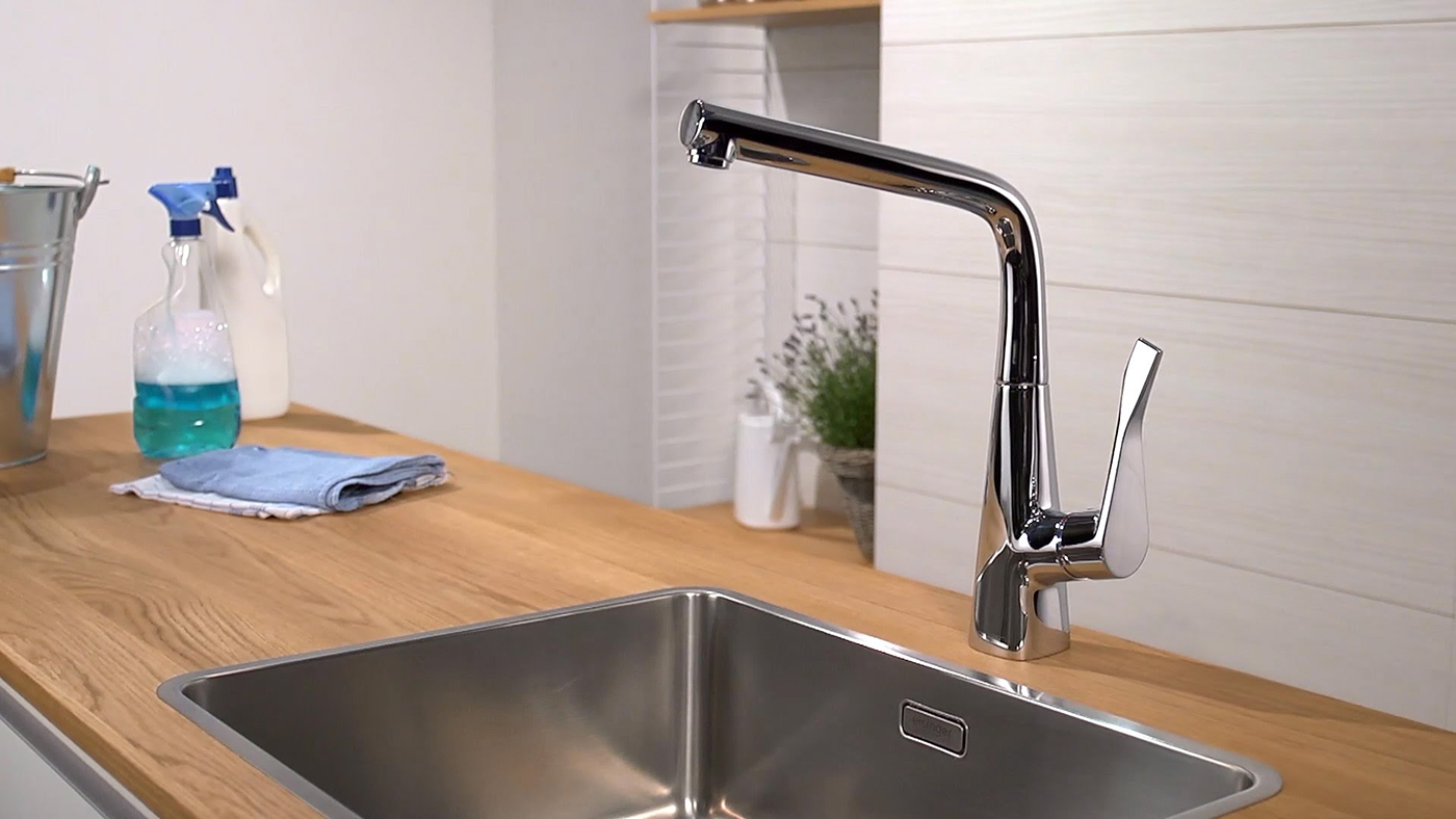 Смеситель для кухни Hansgrohe Metris 14823000 с возможностью установки перед окном Хром