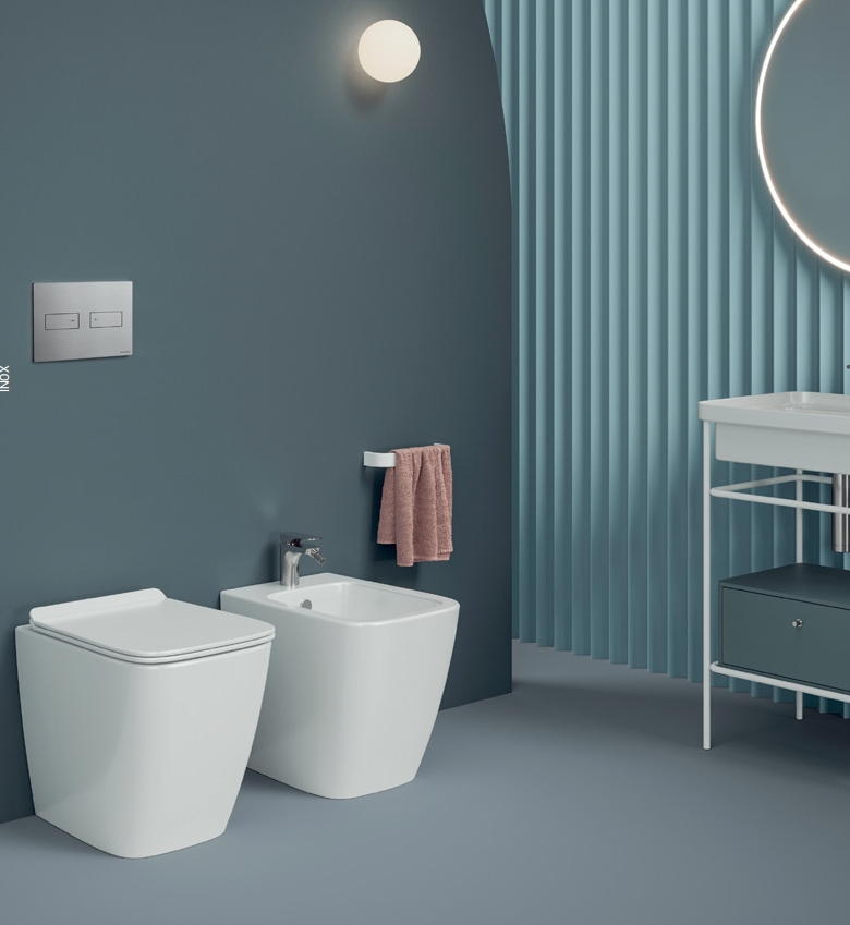 Клавиша смыва ARTCERAM INOX 711   711.000.BG  245 х165 мм, 2 режима, нержавеющая сталь, цвет Gold