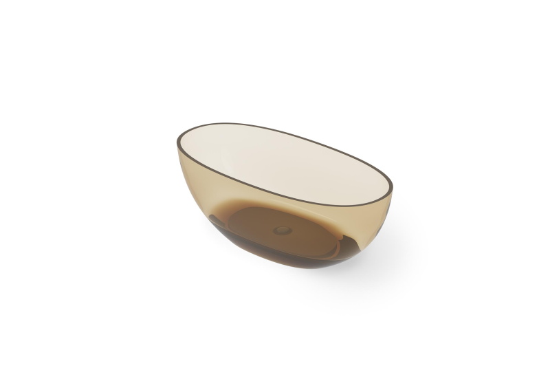 Ванна овальная отдельностоящая из полимера DEA DESIGN NATURE DD8628 1650 R6 1650 мм х 800 мм х 580 мм, с сифоном и донным клапаном, цвет Classic Green R6