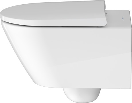 Унитаз подвесной + сиденье Duravit D-Neo Rimless 45770900A1 370 мм х 540 мм, с вертикальным смывом, без смывного края, с креплением Durafix, белый