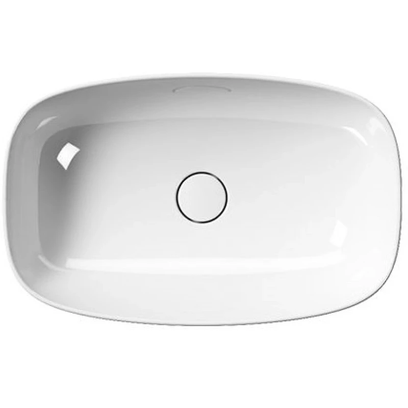 Раковина - чаша GSI NUBES 978311 600 мм х 380 мм, без отверстия под смеситель, без перелива, белая глянцевая