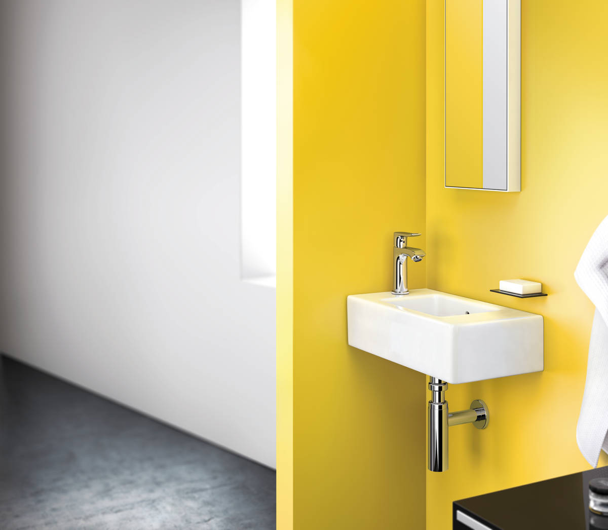 Смеситель для маленькой раковины Hansgrohe Metris 31088000 Хром