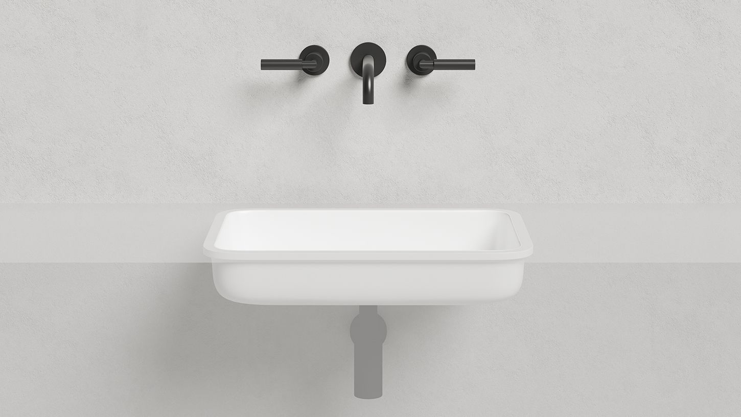 Раковина встраиваемая прямоугольная SALINI MAREA 09 1802209M 545х380х126мм, S-Stone, без донного клапана, цвет Белый матовый