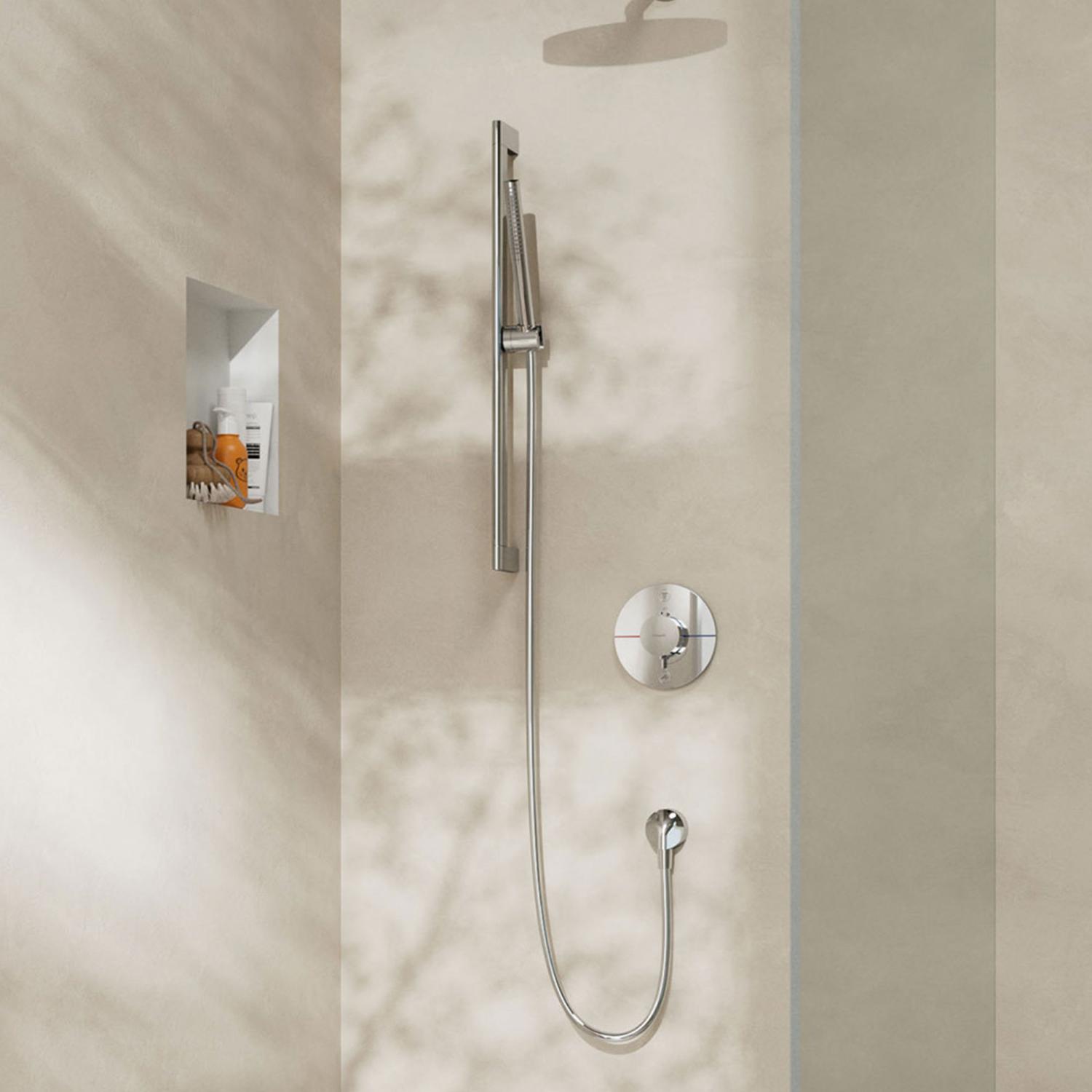 Душевой набор HANSGROHE Pulsify S 24372000 100 1jet, c EcoSmart и душевой штангой 650 мм, цвет Хром