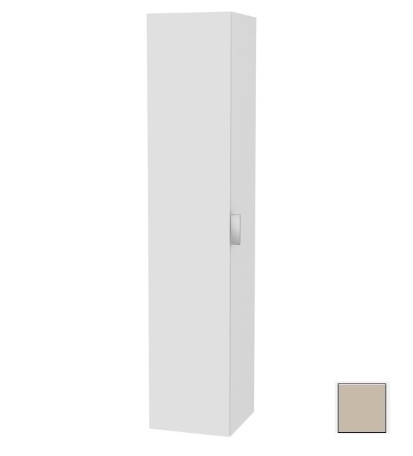 Шкаф - пенал высокий подвесной KEUCO EDITION 11 31330 280001 петли слева, 4 стеклянные полки, корпус матовый лак/фасад матовое стекло, кашемир