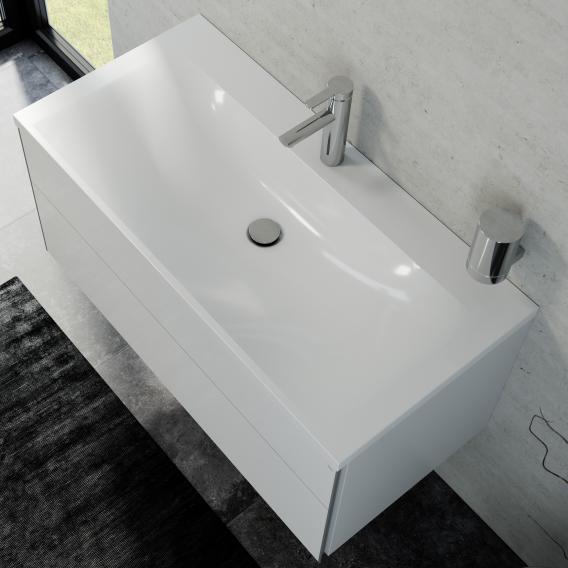 Комплект мебели KEUCO Royal Reflex.2  39604 210100 тумба 996 мм х 487 мм и умывальник 1000 мм х 490 мм, Белый глянцевый/белый