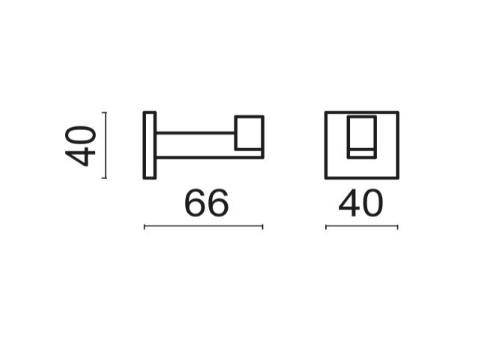 Крючок BOSSINI Quadro Line V50206.030 цвет Хром