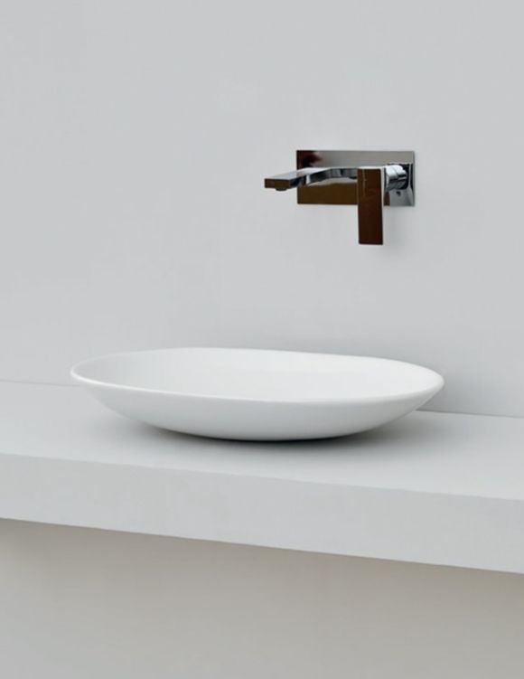 Раковина накладная овальная ARTCERAM LA FONTANA LFL001 01 00 600 мм х 420 мм, без отверстия под смеситель, без перелива, белый глянцевый